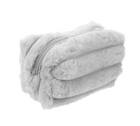 Ipetboom Cute Plush Zipper Makeup Bag for Women Large Capacity Toiletry Bag for Makeup Skincare Travel Essentials Adorable Fuzzy Design Candy Colors