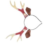 Ipetboom Cute Reindeer Antlers Headband for Christmas Adorable Deer Ears Headpiece Lightweight Comfortable PU Material Design for Adults for Parties Festive Occasions