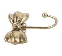 Ipetboom Decorative Metal Bow Hook Wall Mount, Gold Bowknot Coat Hanger with 4.1x3.4x1.6 Inch Size for Bedroom Bathroom Laundry Towels and Jackets Storage Organizer