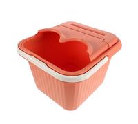 Ipetboom Deep Over-knee Foot Soaking Tub with Massage Points Square Plastic Foot Bath Basin for Home Use for Therapeutic Soaks and Muscle Relaxation