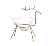 Ipetboom Deer Shaped Iron Art Cocktail Glass Creative Wine Cup for Bar Cafe Modern Decorative Beverage Holder for Mixed Drinks Beer Iced Tea Lemonade Golden Finish