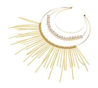Ipetboom Delicate Golden Skull Headdress for Festivals Gothic Party Hair Accessory Unique Decoration Lightweight and Eye-catching Design for Women and Girls