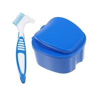 Ipetboom Denture Box False Tooth Brush Kit Breathable Odorless Design Denture Cleaner Safe Material