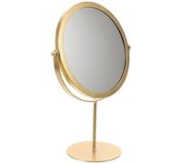 Ipetboom Desktop Makeup Mirror Table Mirror 10.61x7.47x3.93in Stable Base Standing Design Elegant Chic round Iron Glass for Woman Bedroom Makeup