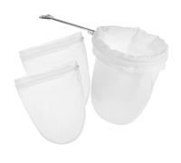 Ipetboom Detachable Fine Mesh Strainer Bag with Stainless Steel Handle Frame Food-Grade Reusable Filter Bags for Tea Leaves Coffee Milk Juices Easy to Clean
