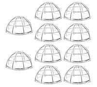 Ipetboom Detector Cover - 10pcs Metal Cage for 106-132mm Detectors Guard Protector Covers Mini Firealarms Cages Home Fire Sprinkler Headguard Accessories - Silver 5.1x2.8x1.7in