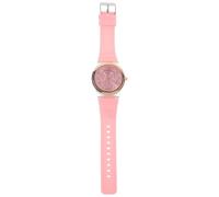 Ipetboom Dial Silicone Insect Elegant to Movement Simple Round Read Stylish Watch with Pink Band and Accurate Quartz Motif for Women’s Casual Daily Wear