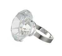 Ipetboom Diamond Ring Desktop Ornament 100mm Crystal Figurine Decorative Adornment for Home Office Display