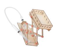 Ipetboom DIY Hydraulic Lift Platform Science for Adjustable Wooden Lab Jack Machine Educational Experiment Kit for Home and School Stem Learning and Creativity