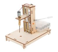 Ipetboom DIY Mini Desk Bench Drill Press Kit for Science Projects Lightweight Portable Tiny Drill with Lever Operation Educational Tool to Enhance Craft Skills and Critical Thinking