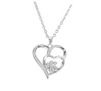 Ipetboom Dog Paw Print Necklace Heart Shaped Pendant Pet Memorial Jewelry for Dog Owners Lightweight Keepsake Charm for Everyday Wear Durable and Stylish Accessory
