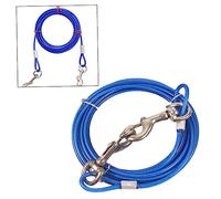 Ipetboom Dog Training Lead Indoor Blue 5.0mmx3m Stainless Steel Dog Leash Rope Pet Hauling Cable