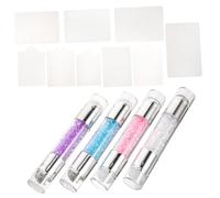 Ipetboom Double-end Nail Art Stamper Set 16pcs Silicone Nail Stampers with Diamond Effect 4 Sets DIY Manicure Tools