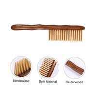 Ipetboom Double Row Tooth Shaping Comb Sandalwood Massage Wooden Comb Wide Teeth for Indian Head Massage Scalp Massager Wooden Shampoo