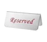 Ipetboom Double-sided Stainless Steel Reserved Sign for Weddings and Events Modern Metal Table Top Reserved Seat Marker Efficient Party Seating Allocation for Restaurants Cafes and Banquets