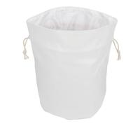 Ipetboom Drawstring Pu Cosmetic Bag Portable Organizer with Inner Pockets on Both Sides Wear-Resistant Waterproof Storage Bag for Travel Toiletry Use