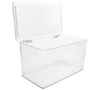 Ipetboom Dvd Storage Box Storage Container 8.5x5.5x4.5inch Pet Container with Lid Elegant Design Display Sundries Easy to Carry for Desk Home Decoration