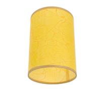 Ipetboom E27 Cylinder Lampshade for Side Table Lamp, Small Bedside Nightstand Light Shade, 14cm Diameter x 20cm Height Yellow Sheepskin Cover with 4.2cm Fitting, Suitable for Bedroom and