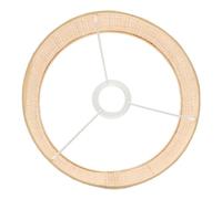 Ipetboom E27 Rattan Woven Lamp Shade 22Cm Diameter X 14Cm Height Decorative Ceiling Light Cover Handwoven Pastoral Indoor Hanging Lampshade for Living Room