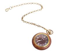 Ipetboom Ebony Pocket Watch Vintage Quartz Mechanic Retro Watch for Men Women for Family Friends Random Style