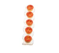 Ipetboom Egg Tart Manicure Pen Holder Acrylic Cute Makeup Brush Storage Organizer Pen Stand Holder for Desk Nail Art