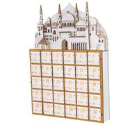 Ipetboom Eid Ramadan 30-Day Wooden LED Advent Calendar with 30 Drawers for Muslim Festival Countdown and Ramadan Desktop Organizer Party Decoration