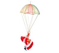Ipetboom Electric Santa Claus Musical Toy Parachute Flip Stunt, Battery Operated Christmas Plaything for Boys and Girls, Creative Xmas Present and Party Decoration