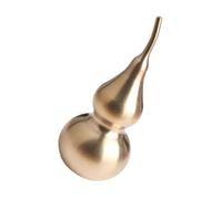 Ipetboom Elegant Copper Gourd Ornament Hollow Feng Shui Wu Lou Figurine Desktop Adornment Retro Chinese Luck Charm Decorative Brass Statue for Home Office