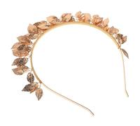 Ipetboom Elegant Golden Leaf Shape Wedding Headband for Brides Female Friends, Alloy Material with Fine Workmanship Creating A Romantic Atmosphere, for Special Occasions and Daily Use