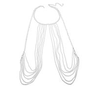 Ipetboom Elegant Imitation Pearl Body Chain Necklace for Women Vintage Hollow Design Beaded Chain Jewelry for Party Nightclub Beach and Special Occasions