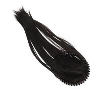 Ipetboom Elegant Rhinestone Headband Wig for Women Dark Brown with Secure Toothed Fit Chic Bridal Hair Accessory for Weddings Parties and Daily Glamour Natural-looking Hairpiece Extension