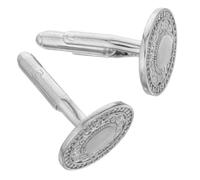 Ipetboom Elegant Round French Style Cufflinks with Crystal Inlay for Men Copper Business and Wedding Accessories Classic Formal Shirt Studs for Groom and Professional Attire