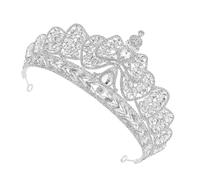 Ipetboom Elegant Silver Bridal Crown Headband with Crystal Butterfly Bow Lightweight Rhinestone Wedding Headpiece for Bride Versatile Womens Hair Accessory for Weddings Parties Proms