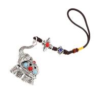 Ipetboom Elephant Pendant Ornament Lucky Amulet for Car Rear View Mirror Keychain Charm for Home Decor Women