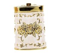 Ipetboom Embossed European Style Toothpick Holder Box Retro Decorative Toothpick Dispenser with Craftsmanship Capacity Organizer for Home Kitchen and Restaurant Counter Creative Floral