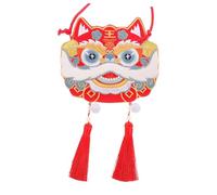 Ipetboom Embroidery Hanfu Bag Classic Tiger Pattern Red Cotton Rope Chinese Style Shoulder Bag Decorative Kids Accessory for Traditional Festivals