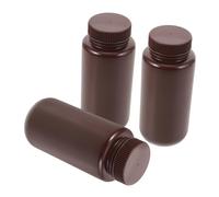 Ipetboom Empty Medicine Bottles Reagent Containers 3pcs 500ml Refillable Plastic Storage Bottles with Lid for Laboratory and Personal Care Use