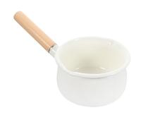 Ipetboom Enamel Milk Pot with Non Slip Handle Lightweight Portable Cooking Pan for Soup Instant Noodles Hot Milk and Food Smooth Kitchen Gadget for Home Use