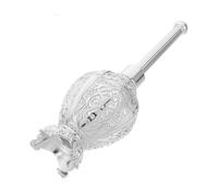Ipetboom European Style Holy Water Bottle Silver Alloy Glass Vial Meticulous Craftsmanship Elegant Christian Container for Church Party Hanukkah Supply