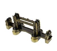 Ipetboom European Style London Tower Bridge Model Metal Craft British Souvenir Desktop Decoration Home Photography Prop Architectural Sculpture Ancient Decor