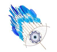 Ipetboom Evil Eye Dream Catcher Wall Hanging Indoor Decoration with Double Layer Handmade Bedroom Ornament for Beautiful Dreams and Nightmares Protection Home Pendant Gift