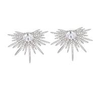 Ipetboom Exaggerated Star Earrings Rhinestones Sparkling Bling Ear Studs for Women Statement Wedding Earrings Fashion Jewelry for Prom and Bridesmaids
