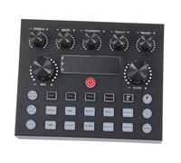 Ipetboom External Sound Card with Voice Changer and Colourful LED Lights, Iron Shell, Compatible with Computer and Tablet, for Live Singing and Streaming Sessions
