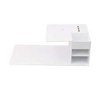 Ipetboom Eyelash Extension U-shaped Acrylic Tool Organizer Shelf Detachable White Grafting Console with Lash Extension Pillow for Professional Beauty Salon Use