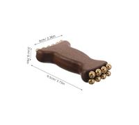 Ipetboom Facial and Neck Massager with Brass Beads Portable Manual Acupoint Massage Tool for Skin Lifting and Relaxation Smooth Wood Design for Daily Skincare and Stress Relief