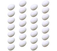 Ipetboom Fake Pigeon Eggs Life-like Effect 28pcs for Incubation White Plastic and Easy to Store, Solid Simulation Eggs for Carrier Pigeon Breeding and DIY Decorative Use