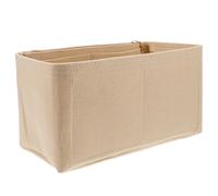 Ipetboom Felt Makeup Bag Organizer Insert with Structured Liner, Khaki Medium Tote Bag Purse Organizer Insert for Travel and Handbag Storage