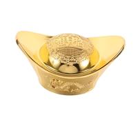 Ipetboom Feng Shui Mini Ingot Model Decorative Desk Ornament Realistic Gold Dragon Phoenix Wealth Luck Ingot Decoration for Home Office Display
