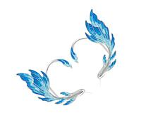 Ipetboom Fish Earrings Ear Wrap for Women Lightweight Alloy Ear with Creative Painted Goldfish Design Comfortable Festival Wedding Bride Jewelry Accessories Silver Tone
