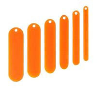 Ipetboom Fishing Net Repair Shuttles, 6pcs Plastic Netting Needle Weaving Tools for Net Mending and Gauge Measurement, Orange, for Fish Net Making